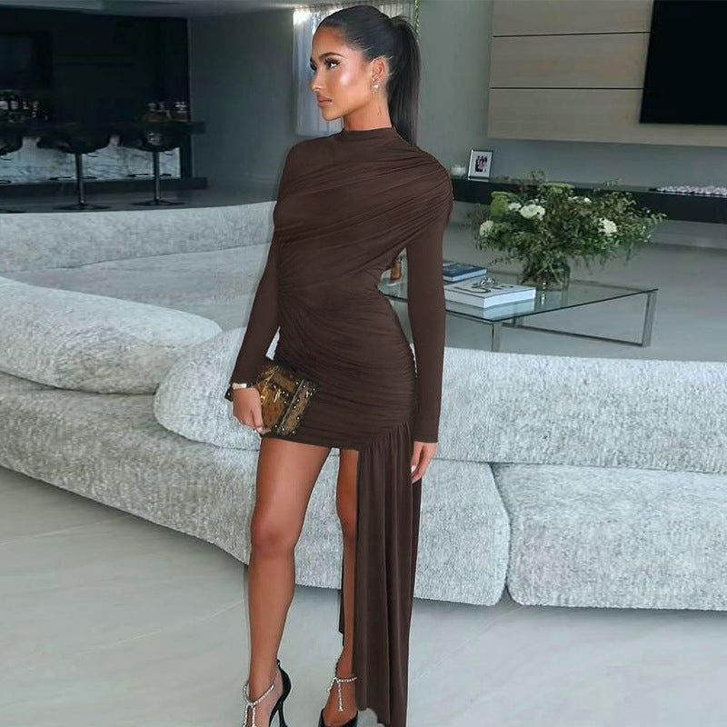 Long sleeved sexy waist cinching slimming waist hugging skirt