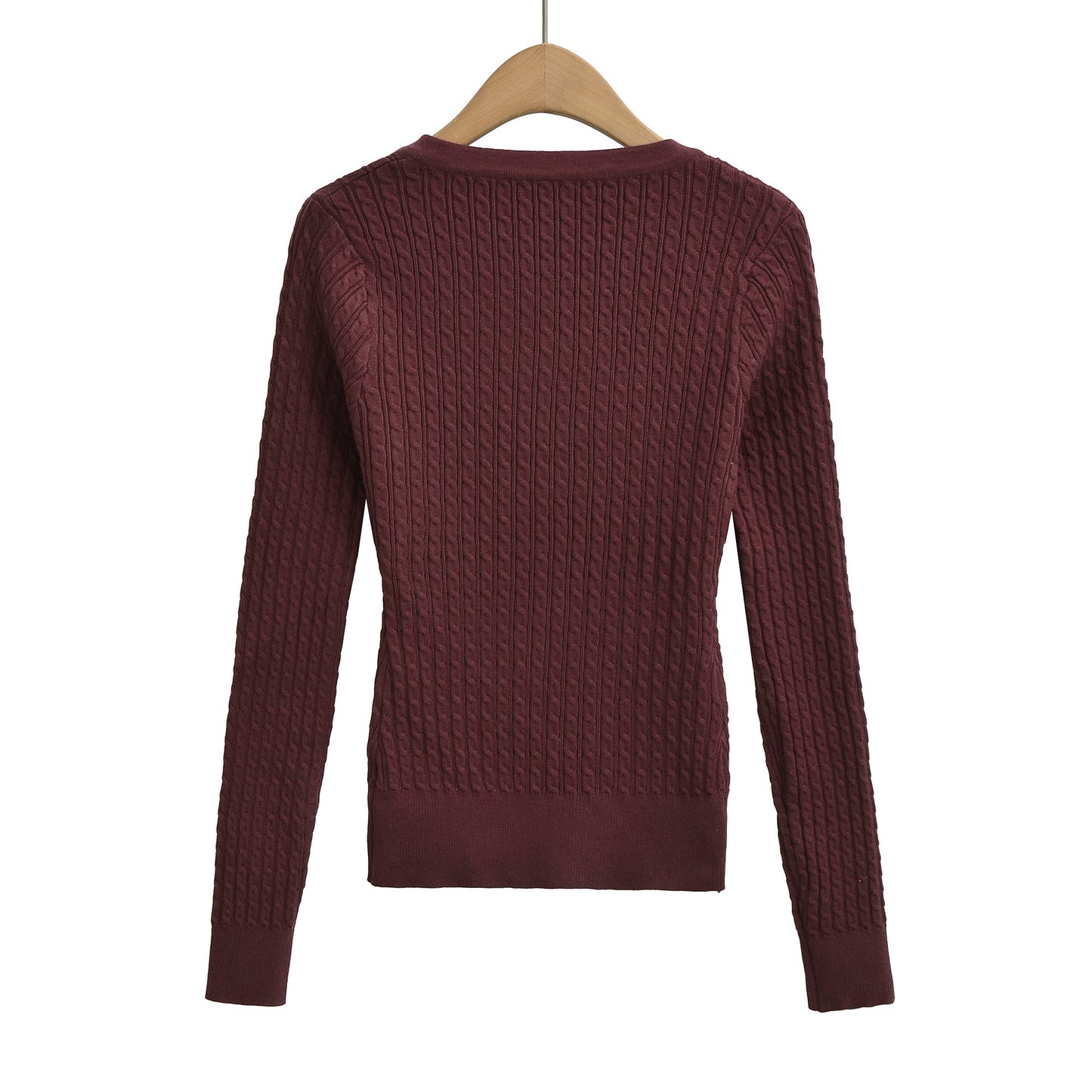 Round neck slim fit and slimming lace patchwork long sleeved top