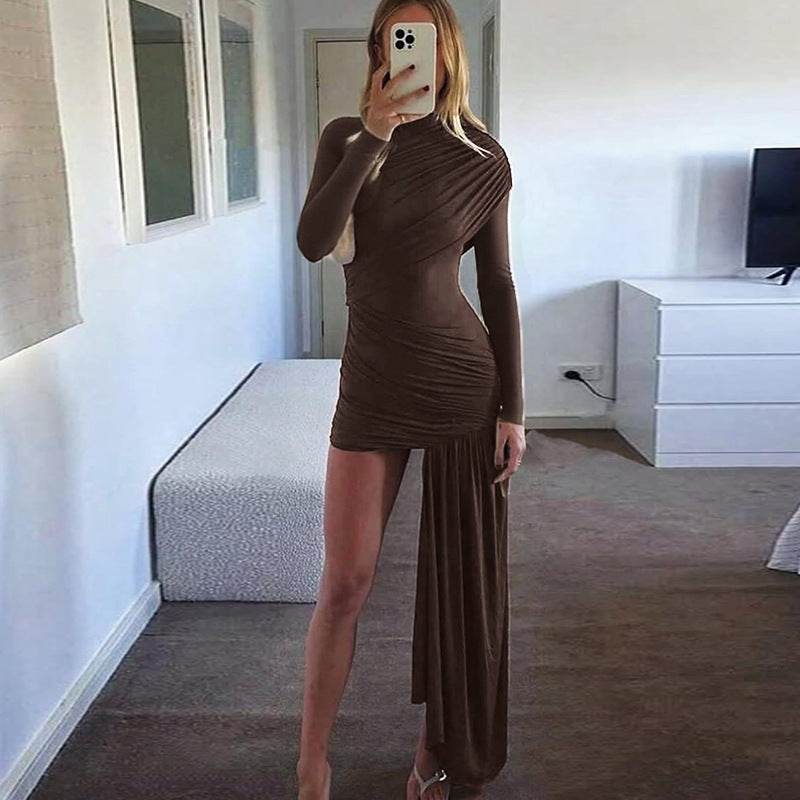 Long sleeved sexy waist cinching slimming waist hugging skirt